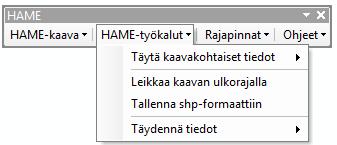 3. HAME-työkalut -toiminnot HAME-työkalut -valikko sisältää neljä toimintoa: 3.