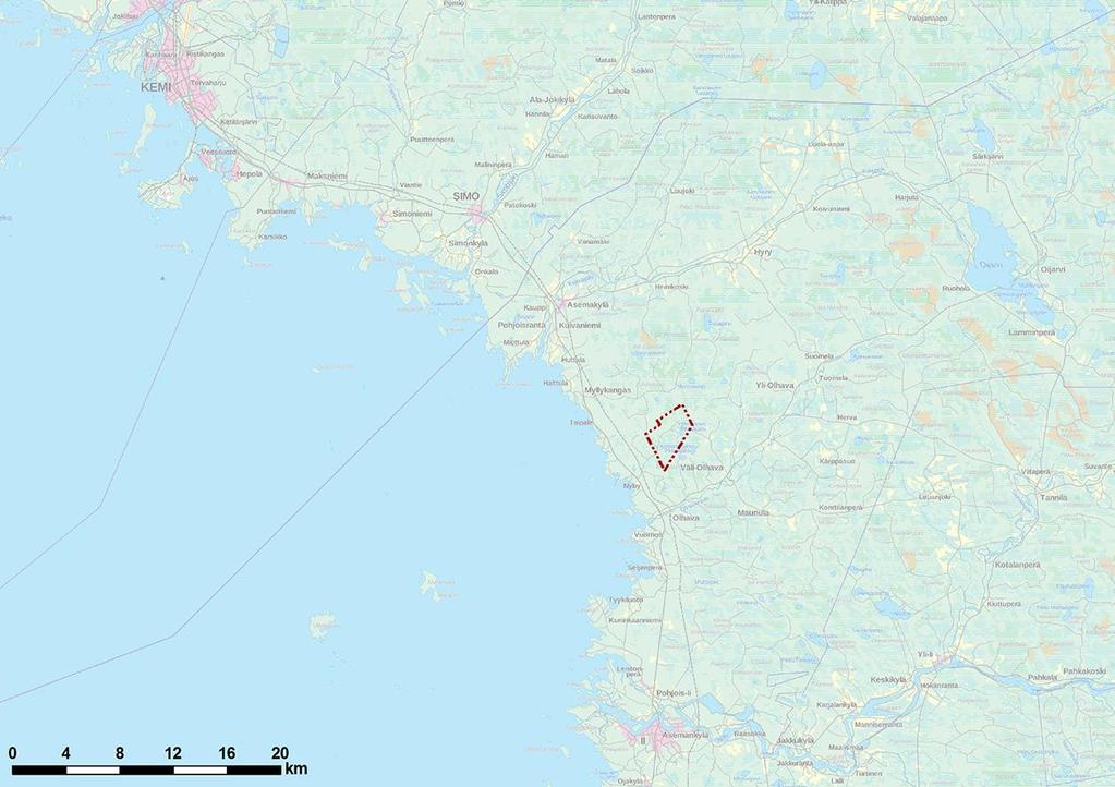 Iin Palokankaan tuulivoimapuisto 4 (52) 2 SIJAINTI JA HANKKEEN KUVAUS 2.1 