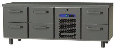 0,25 kw/230 V 4 kpl laatikkoja, joiden kapasiteetti on 1/1-150 GN Hinta ilman sisäastioita.