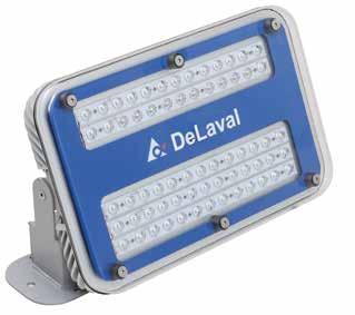 Saatavilla on kahdenkokoisia DeLaval CL LED- valaisimia. Molemmissa valaisimissa on vakiona linssit LEDien päällä, jolla varmistutaan, että valo jakautuu tasaisemmin ja laajemmalle alueelle.
