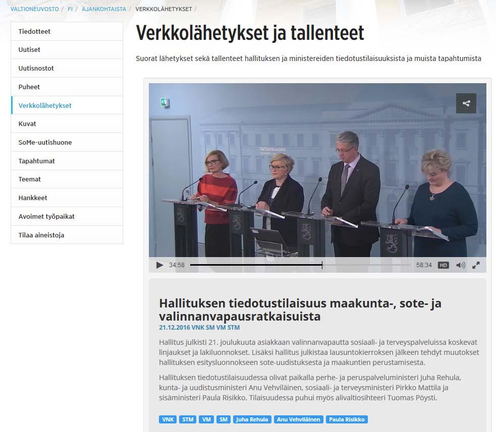 19 (http://valtioneuvosto.fi/live?