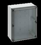 Kuvaus Tuotenumero Sähkönumero GEOS-L 4050-22 400 x 500 x 226 mm Tyhjät kotelot - teollisuusmalli/säänkestävä -, sopii asennettavaksi vaativiin ympäristöihin ja suojaamattomiin ulkotiloihin, kotelo: