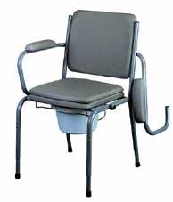 WC-TUOLIT JA -KOROTTAJAT GTO wc-tuoli Putkirunkoinen korkeussäädettävä wc-huonetuoli Käsinojat voidaan siirtää sivuun helpottamaan tuoliin siirtymistä Kaksi istuinlevyä: avonainen ja tarvittaessa sen