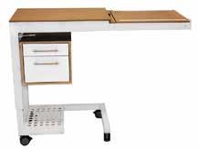 Yöpöytä Qlassic Kätevä ja yksinkertainen laajennettava pöytä Korkeudensäätö kaasujousella Sisäänrakennettu tarjotin Laatikosto voidaan