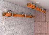 124 14 BSS Palonkestävät johtojärjestelmät Asennuskanavat, asennusputket ja kaapelikiinnikkeet Asennuskanava E90 teräs Asennuskanava soveltuu vaakatasossa seinä- ja kattoasennuksessa palonkestävään