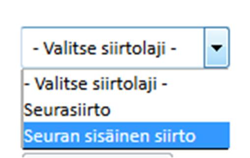 3. Pelaajan siirtolomake pitää tulostaa Avaa lomake linkistä ja ottaa siihen pelaajan (mustekynällä tehty) allekirjoitus. Paperilomake (ja mahdolliset kuitit esim.