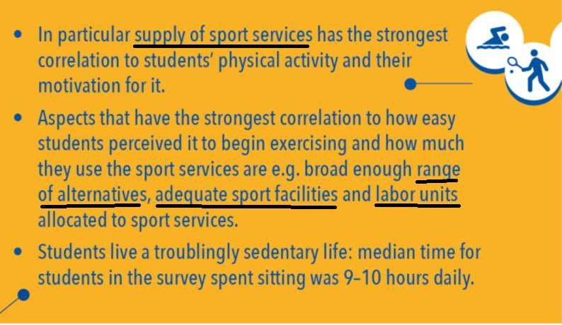 BAROMETER FOR UNIVERSITY SPORTS (2014): (SOME) IMPORTANT