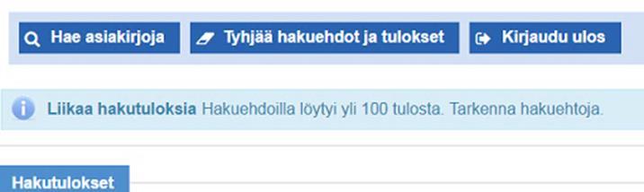 Käyttöohje 15 Sosiaalihuollon asiakastiedon arkistossa asiakirjan OID-tunnistetta ei voi käyttää hakutekijänä. Asian OID-tunnisteella haku on mahdollista, kenttä löytyy lisähakuehto-valikosta. 4.