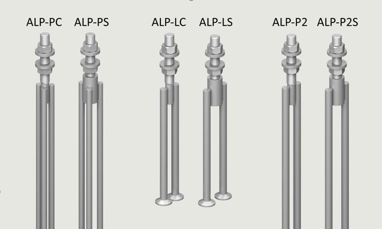 4 1 ALP-C PERUSPULTIT ALP-C sarjan peruspultteja käytetään teollisuuden betonielementti- ja teräsrunkojen järeissä liitoksissa perustukseen.