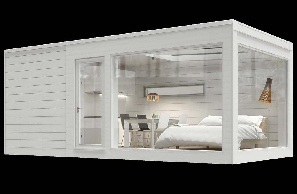 available. This model comprises a mini kitchen, shower and toilet.
