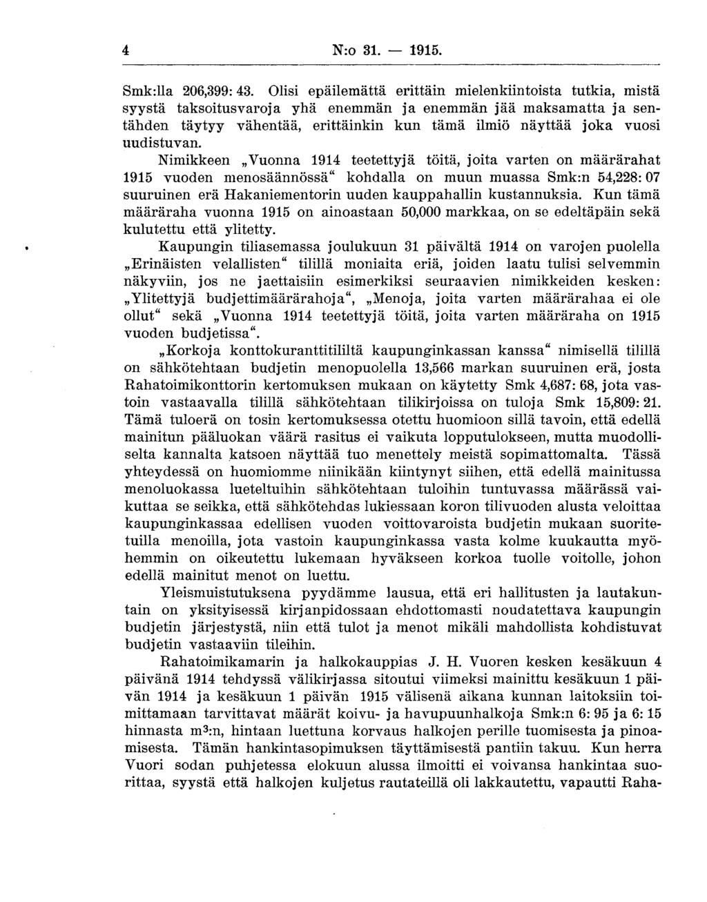 4 N:o 81. 1915. Smkrlla 206,399:43.