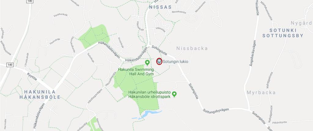 Kisakeskus Kisakeskuksena toimii Sotungin koulu, Sotungintie 19, 01200 Vantaa.