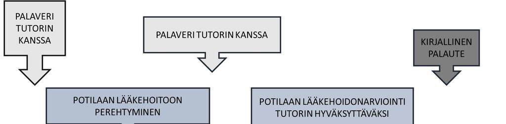 3. Potilaan lääkehoito sairaalassa (osasto-/klinikkaharjoittelu) Kuva 1. Lääkehoidon arviointitehtävän toteutuksen suunnittelussa huomioon otettavia asioita (huom.