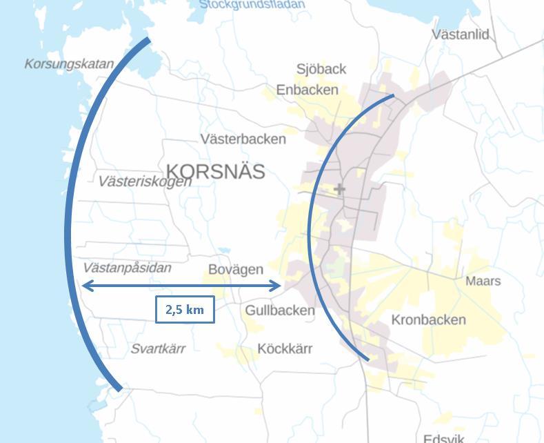 3 Korsnäs sijaitsee maankohoamisen rantavyöhykkeellä. Noin 2000 vuotta sitten kirkonkylä oli veden alla lukuun ottamatta pientä aluetta nk. Orrmoan alueella kirkonkylän lounaispuolella.