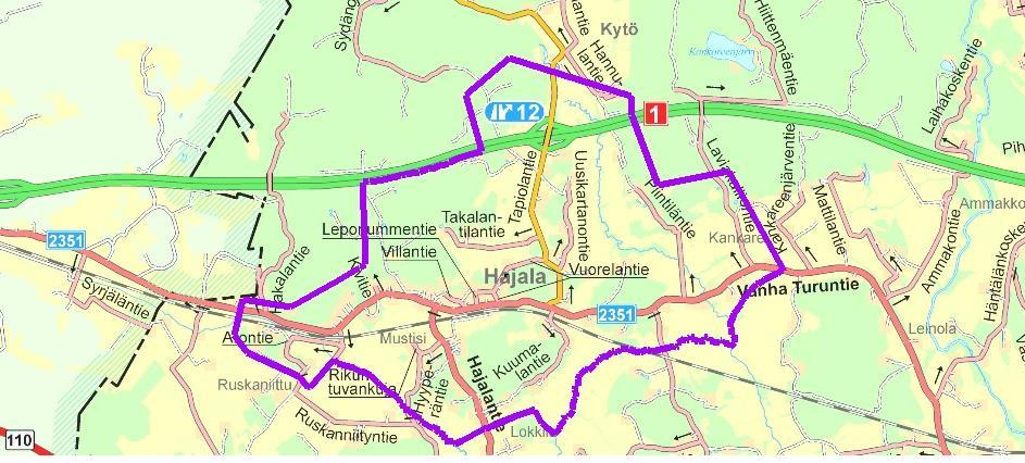5 1.2 Johdanto Pientalojen rakentaminen oli Hajalan alueella vuosituhannen vaihteen molemmin puolin melko runsasta verrattuna moniin muihin maaseutukyliin seudulla.