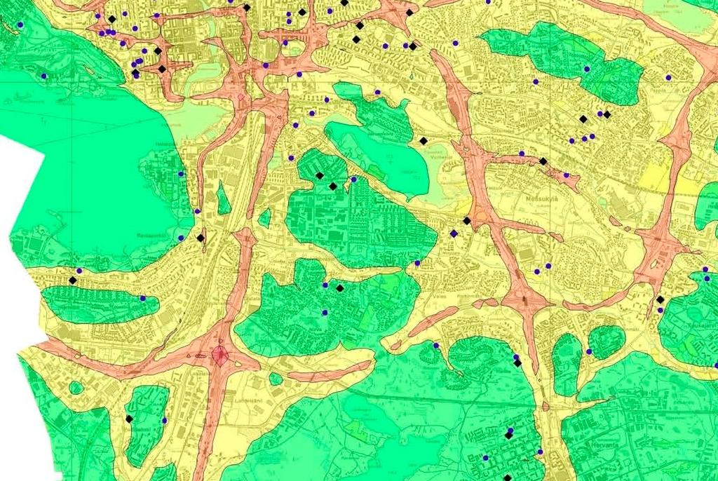 Ote Tampereen ilmanlaatuselvityksen liitekartasta 10
