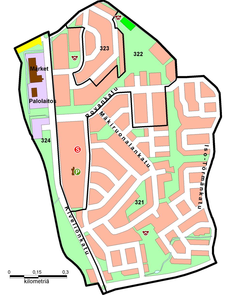 21 321 Tervaharju,62,62 91 2,6 14 7 322 Rovakatu,29,29 536 1,8 16 24 323