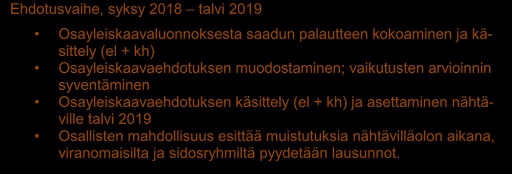 viranomaisilta ja sidosryhmiltä pyydetään lausunnot.