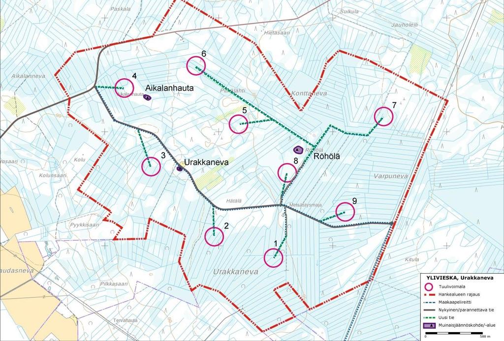 Varjola (n. 10,9 km luoteeseen) Maatalon pihapiiri, jossa on 1922 valmistunut "amerikkalaistyylinen" päärakennus, puoji, hirsinavetta ja ulkosauna.