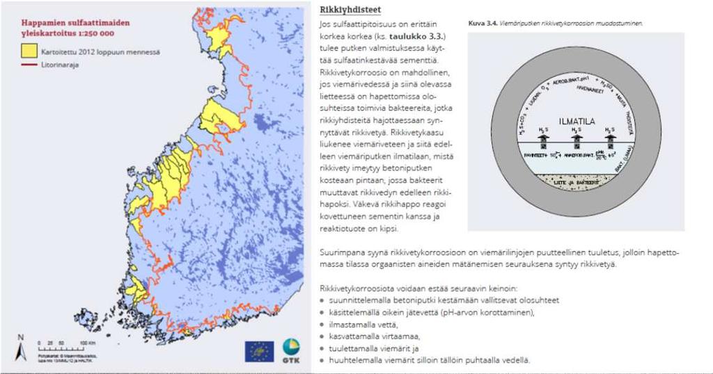 Sulfaattirasitus maaperässä, miten tulisi huomioida?