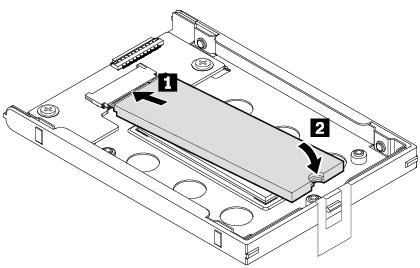 2. Kiinnitä M.2 SSD -asema ruuvilla. 3. Asenna M.