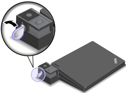 Voit irrottaa tietokoneen telakointiasemasta seuraavasti: Huomautus: ThinkPad Basic Dock -telakointiasemassa ei ole telakointiaseman kiinnityslukkoa. 1.