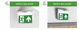 Opas 90 on erityisen helppo ja nopea asentaa erillisellä asennusosalla, johon kytketään myös sähkönsyöttö. IP TWT9041W Opas 90 24 VAC/DC Led-opastevalaisin, 25m 2.