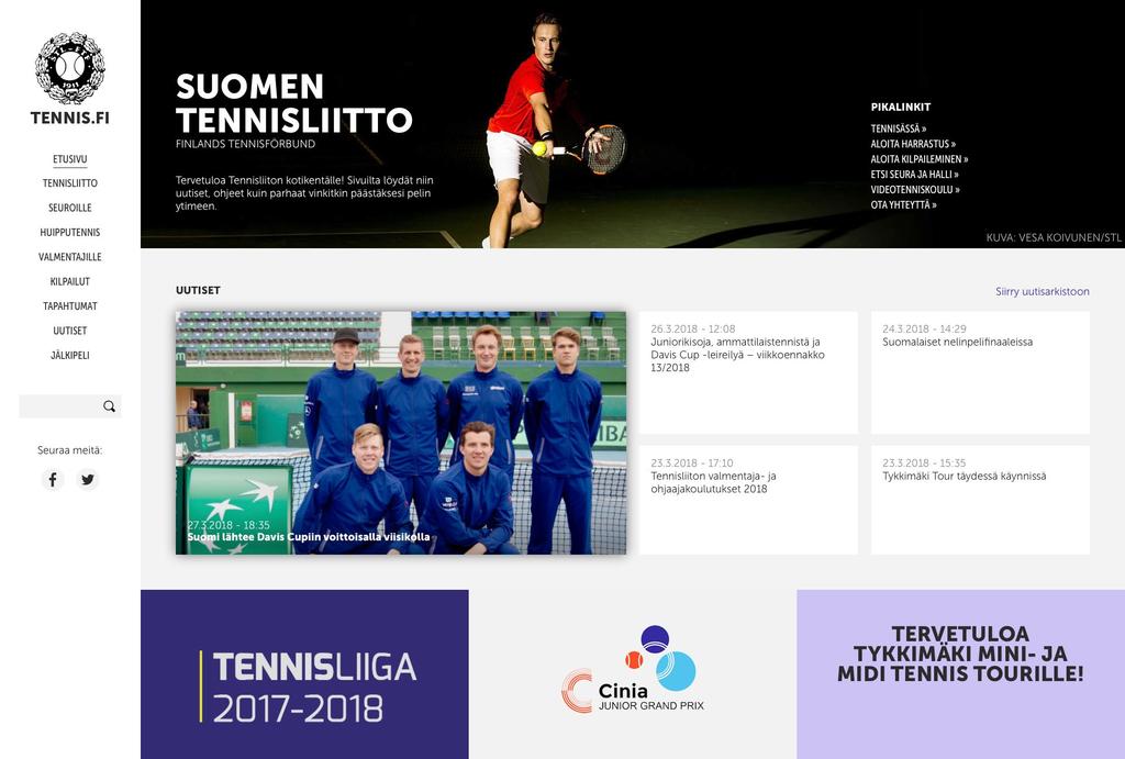 Tennisliigan yleisöennätys, 1500 katsojaa, tehtiin 19.10.2017 Talin Tenniskeskuksessa pelatussa GT HVS ottelussa. Ottelussa pelasivat maailman nelinpelilistan ykköspari Henri Kontinen ja John Peers.