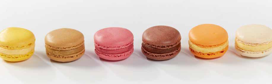 LEIVOKSET Minimacarons 78460 96 x 15 g Kypsäpakaste Macarons 77974 48 x 40 g Kypsäpakaste 8 h 1 h 0 4 C 0 4 C Ranska Makuina vanilja, appelsiini, suklaa, vadelma, kahvi ja sitruuna.