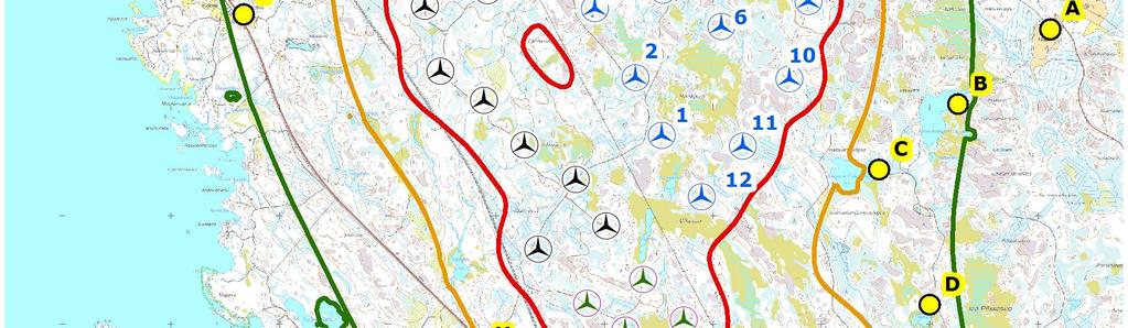 sekä suunnitteilla oleva Isokankaan