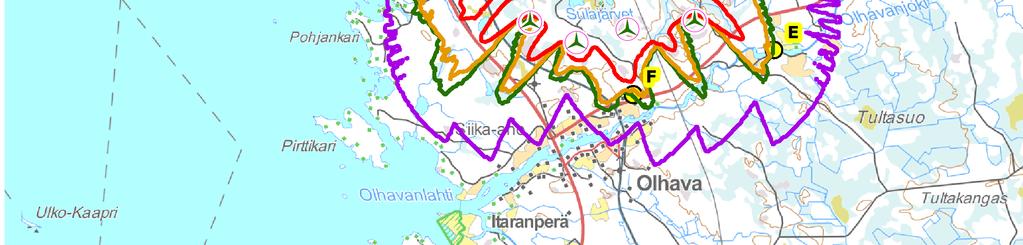 Nykytilanteen laskennalliset varjostustulokset kun tuotannossa