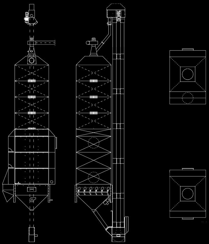 VILJANKUIVURI: SPECIAL / GRAIN DRYER: SPECIAL Elevaattori A68 A [mm] B [mm] C [mm] D [mm] E [mm] 16,9 m 3 (2,5 + 2) min. 1 660 3 920 6 260 10 260 2 800 20,7 m 3 (2,5 + 3) min.