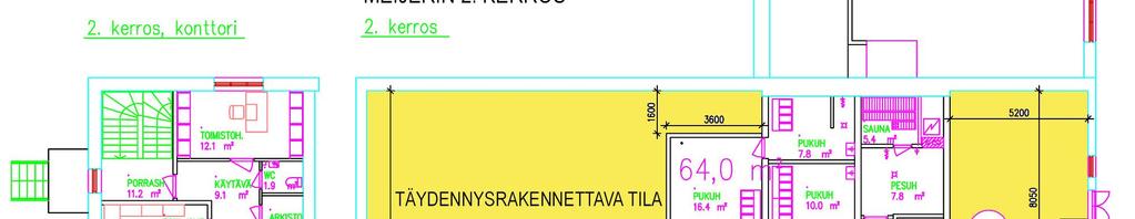 RAKENTAMISEN TEHOKKUUS Nykytilanne: tontin koko 7020 m² tehokkuusluku e = 0,30 sallittu ra- m² 2106 m²