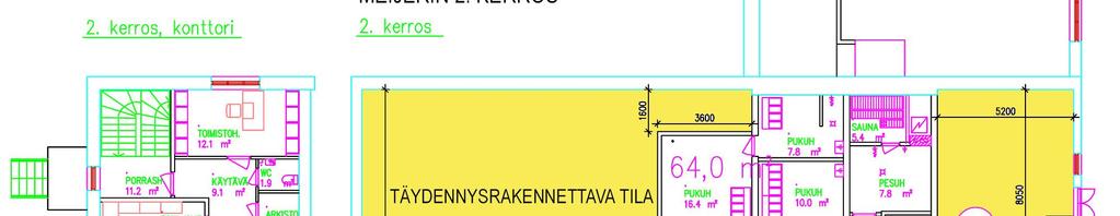 RAKENTAMISEN TEHOKKUUS Nykytilanne: tontin koko 7020 m² tehokkuusluku e = 0,30 sallittu ra- m² 2106 m²