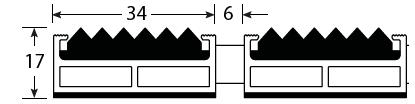 Maton kokonaispaksuus yksinkertaisella nauhalla on 17 mm tai 22 mm (määritettävä).