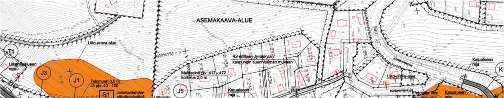 70:020 / LEPPÄVEDENTIE JA RAHKOSENTIE / ASEMAKAAVASELOSTUS 9.3.2018 (9) Ote muutetusta tiesuunnitelmasta Janakan kohdalla. Ote muutetusta kaava-alueen pohjoisosassa.