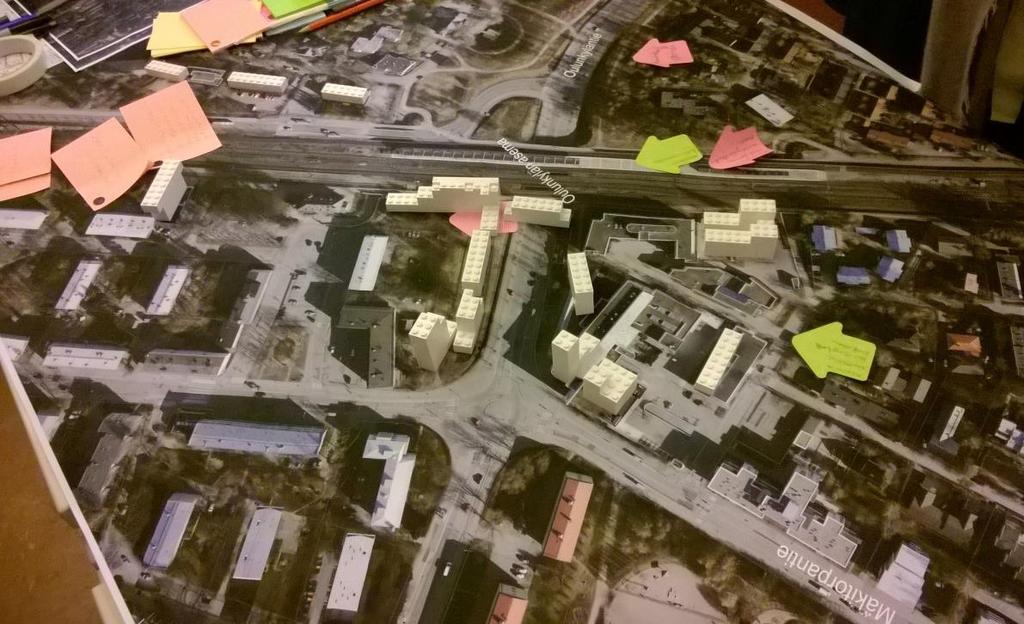 JOKERIMESSUT TiA 16.2.2015 Oulunkylän keskusta Oulunkylään toivottiin tiivistä, ihmisen mittakaavaista keskustaa, joka olisi selvästi hahmotettavissa. Puurakentaminen nousi toistuvasti esiin.