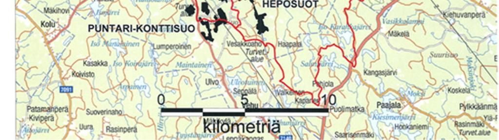 turvetuotantoalueita.