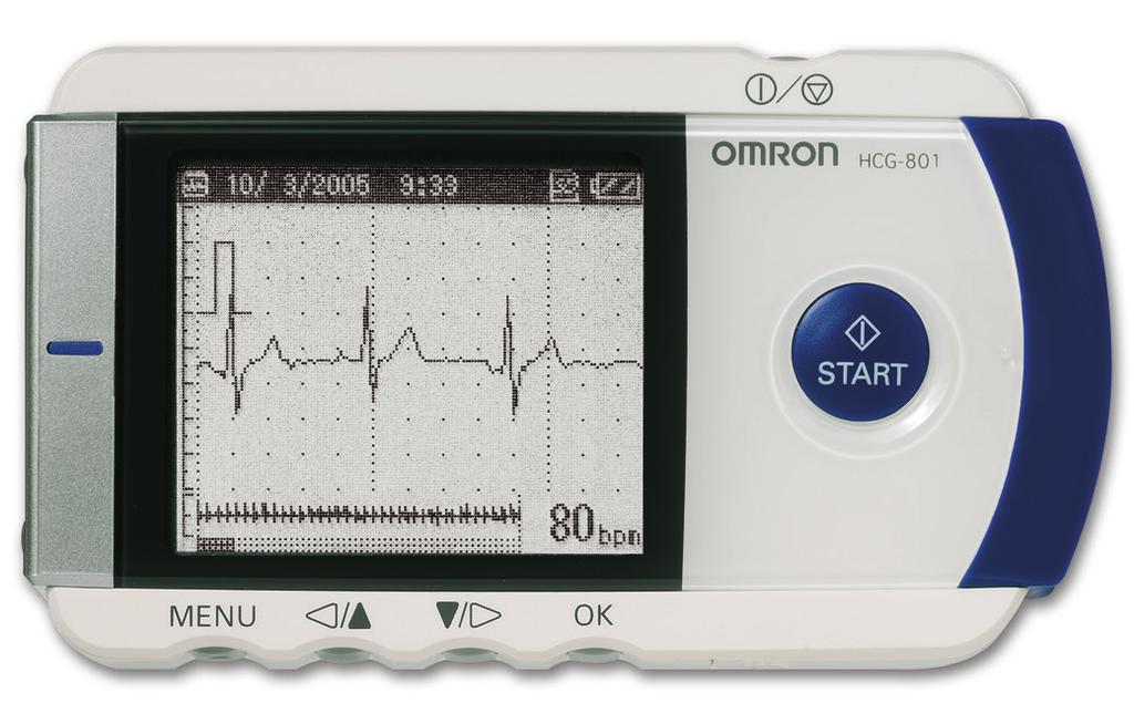 Toiminnot SD -muistikortin paikka Virtakytkin Aika Aloituspainike Rintaelektrodi Sormi-elektrodit EKG-näyttö 30 sekunnin käyrä/ mittauksen edistyminen Syke Kannettava ja kompakti Tulosten näyttö