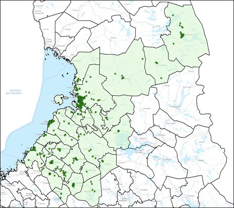 TEOLLISTEN TOIMIPAIKKOJEN JAKAANTUMINEN ERI