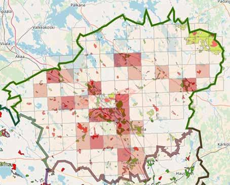 4.2 HÄMEENLINNAN SEUTU SL -merkinnät MY -merkinnät V -alkuiset merkinnät Maankäyttömuotojen muutosalueet Vähäinen Kohtalainen Suuri vaikutus hakkuisiin, ha/v /v vaikutus hoitotöihin, ha/v luokka