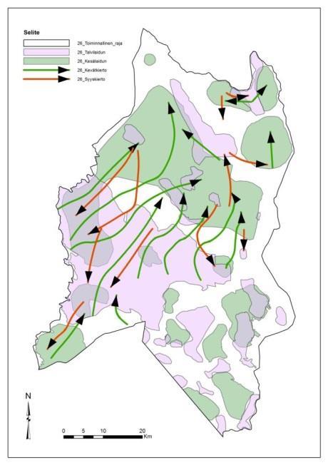 Suunniteltaessa eri tyyppisiä metsätalouden ja maankäytön toimia paliskuntien laidunalueille poronhoidon paikkatietoja tulisi hyödyntää