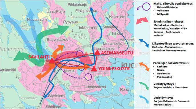 Savilahden alueella sijaitsee yhteensä 9 500 m 2 Puolustusvoimien vanhoja kalliotiloja, joihin suunnitellaan mm. isoa liikunta- ja tapahtumakeskusta ja alueellista väestönsuojaa.