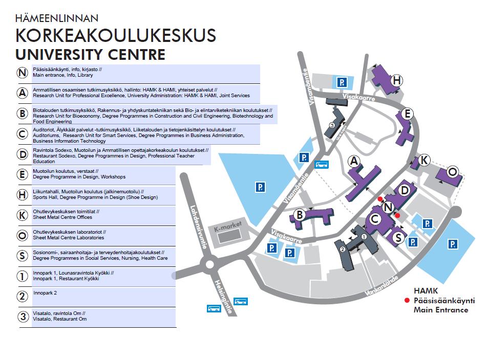 Teräsrakentamisen T&K -päivät 2018 Paikka Teräsrakentamisen T&K -päivien esitykset pidetään Hämeen ammattikorkeakoulussa. Visamäen kampus (Vankanlähde 9, 13100 Hämeenlinna), C-rakennus, Auditorio B.