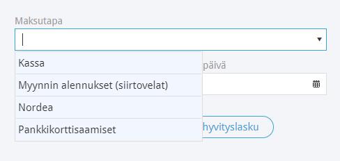 Tarkista aina ennen laskun tallennusta, että laskurivin alv-sarakkeessa on oikea alv-kanta, ja että laskun ALV yhteensä ja laskun summa on oikea.