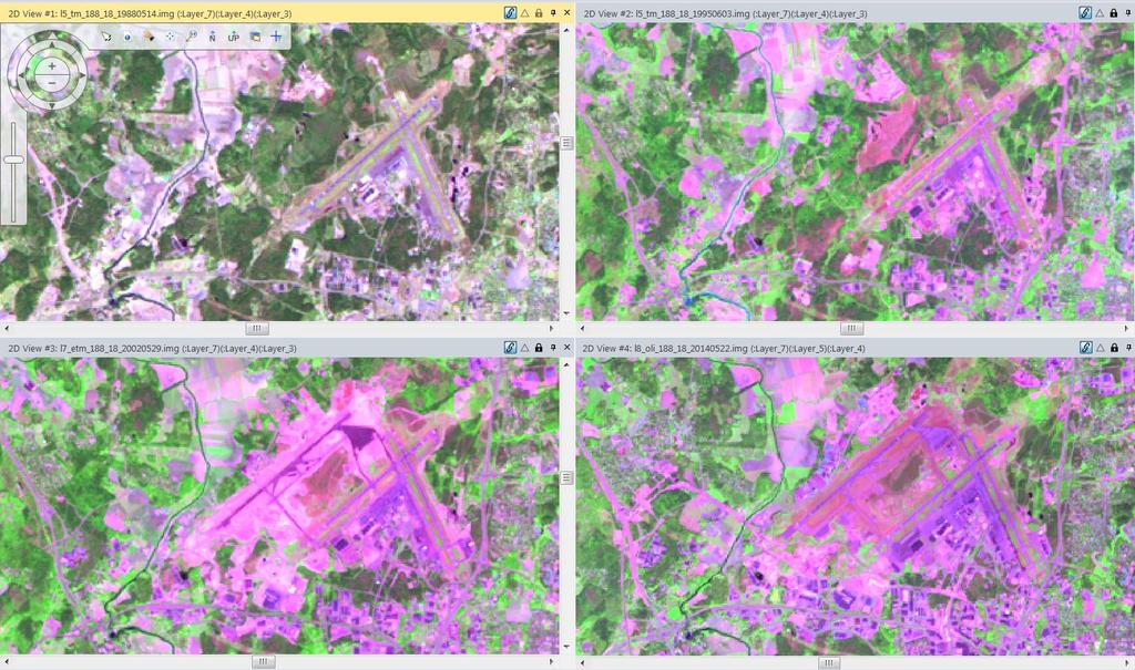 Tuotteet: Href Maanpeitteen muutoksia Helsinki-Vantaan lentokentän ympäristössä 1988 2014 Landsat Thematic Mapper (14.