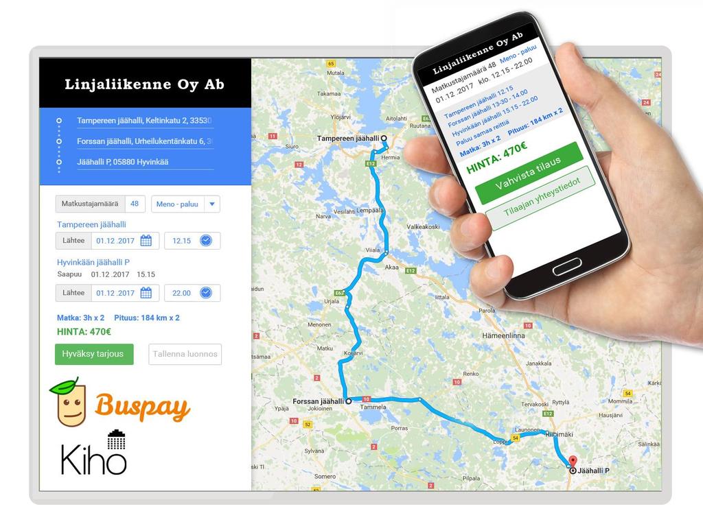 Hintarenki Tilausliikenteen reaaliaikainen tarjouslaskenta ja