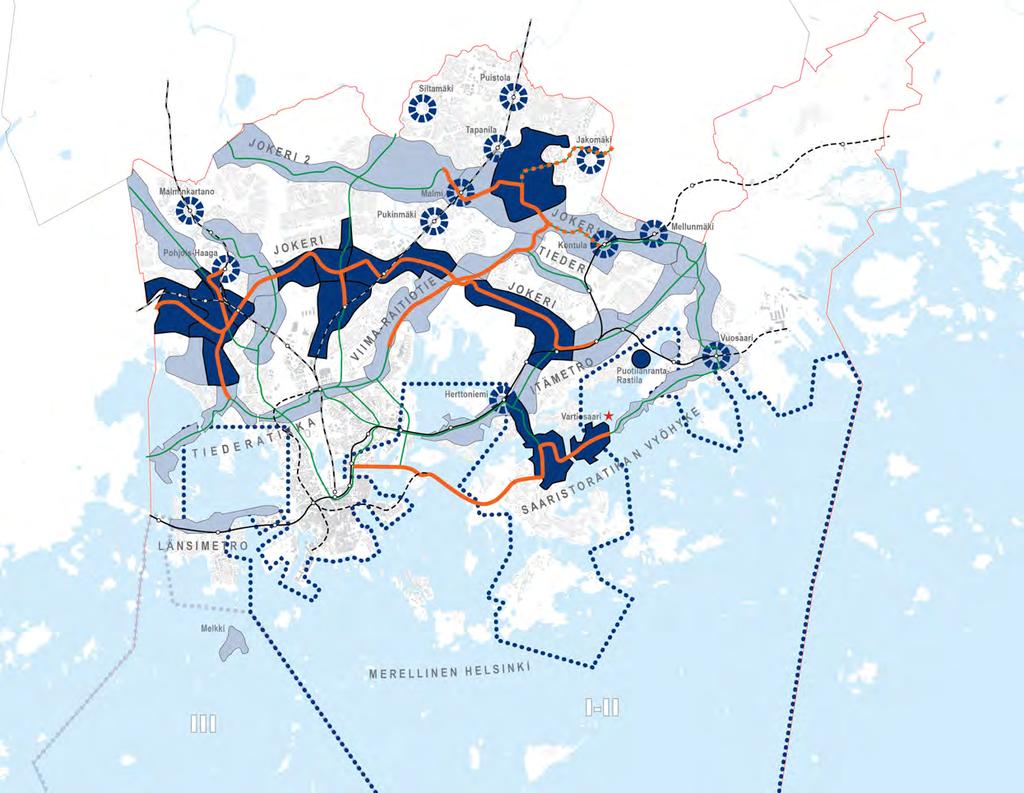 2.1 Ensimmäisen vaiheen suunnittelu Ensimmäiseen vaiheeseen on sisällytetty alueet, joilla yleiskaavaa toteuttava tarkempi suunnittelu käynnistyy vuosina 2018 2030.