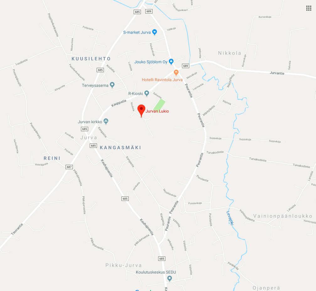 1.8.2018 Sivu 5 / 20 2 Kilpailukeskus Jurvan Lukio Osoite: Koulutie 7, 66300 JURVA Kilpailukeskuksesta löytyvät WC:t,