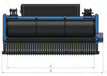 Vesisäiliön tilavuus (lisävaruste) 270 l 270 l 270 l 270 l Harjakoneen tyhjäpaino 570 kg 570 kg 650 kg 680 kg Hydraulituotto, min.